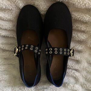 Rothy's Black and Blue Mary Jane Flats